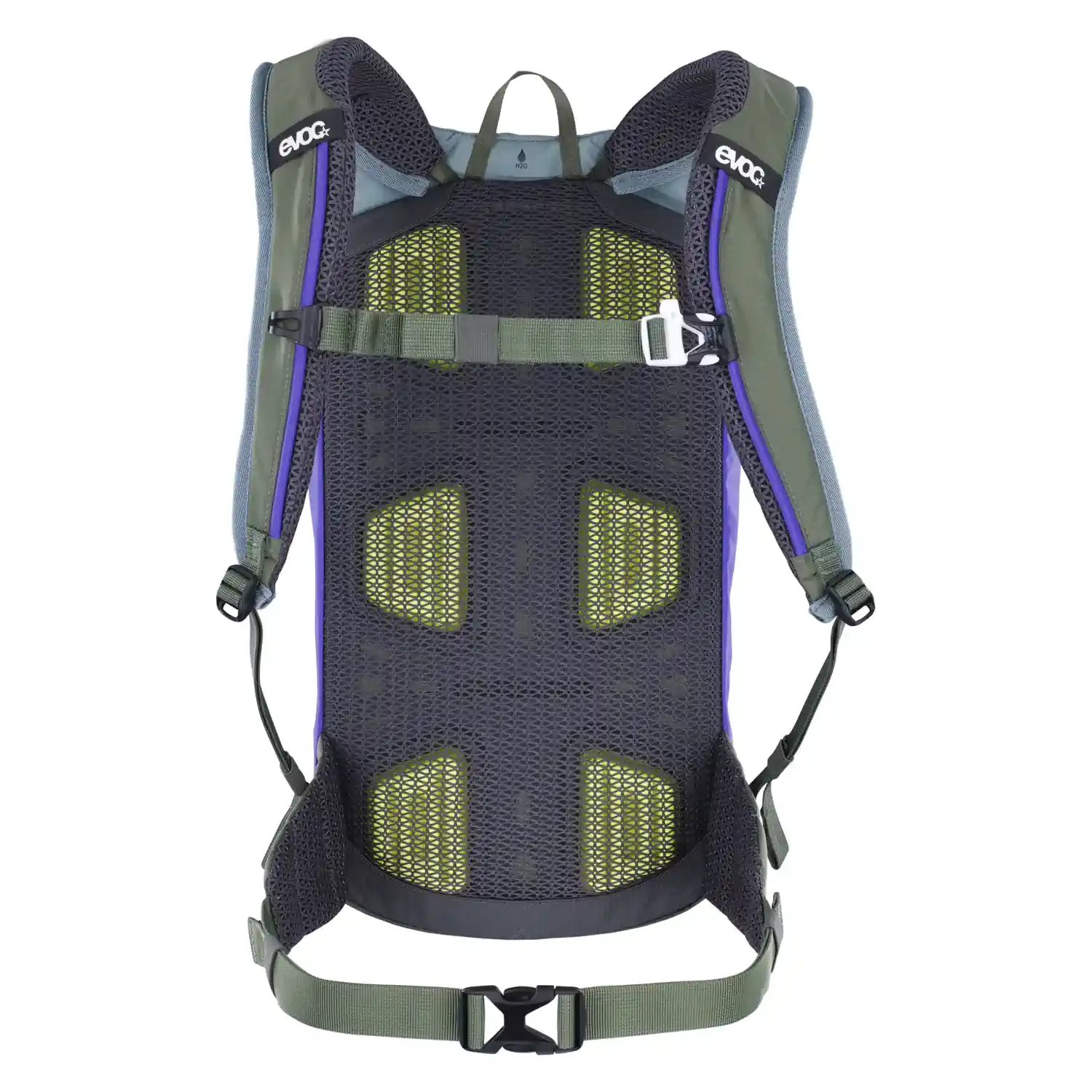 Plecak rowerowy Evoc Stage 6L steel - violet - dark olive + bukłak Hydration Bladder 2L